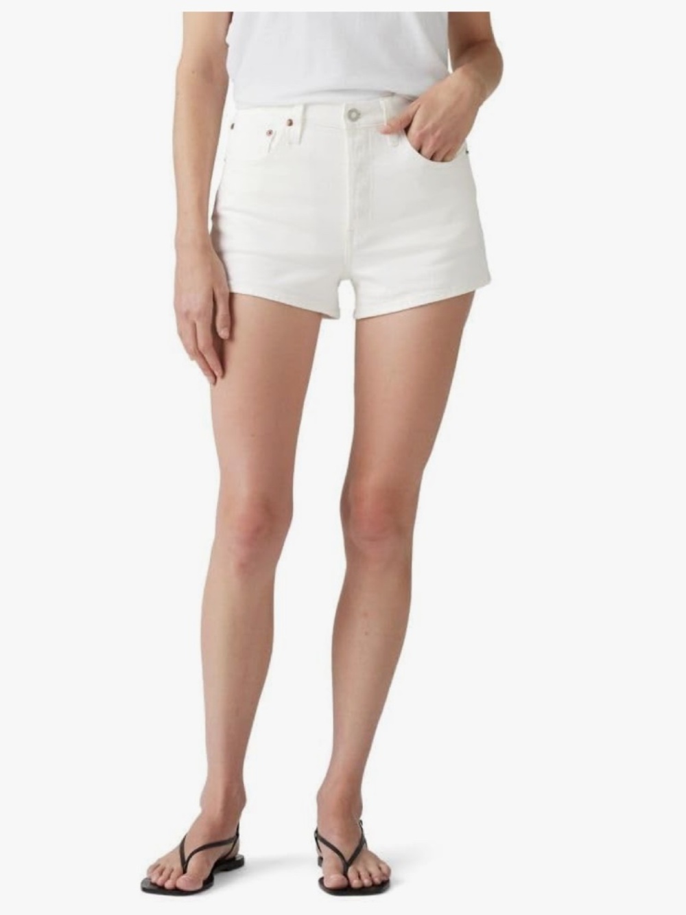 Levi's Women's 501 Original Shorts. Size 26. Off White